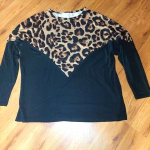 AMARYLLIS LONG SLEEVE WOMEN'S LEPPARD PRINT SHIRT